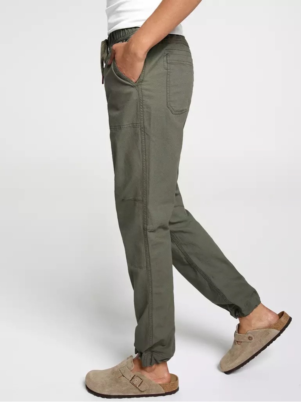 Alpine Design Olive Green Jogger Pants Size L Elastic Waist Utility Casual - Picture 3 of 10